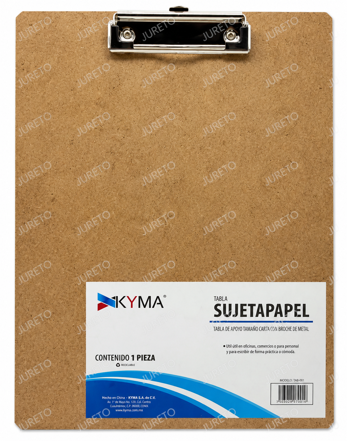 TABLA SUJETADOCUMENTOS TAMAÑO CARTA MARCA KYMA