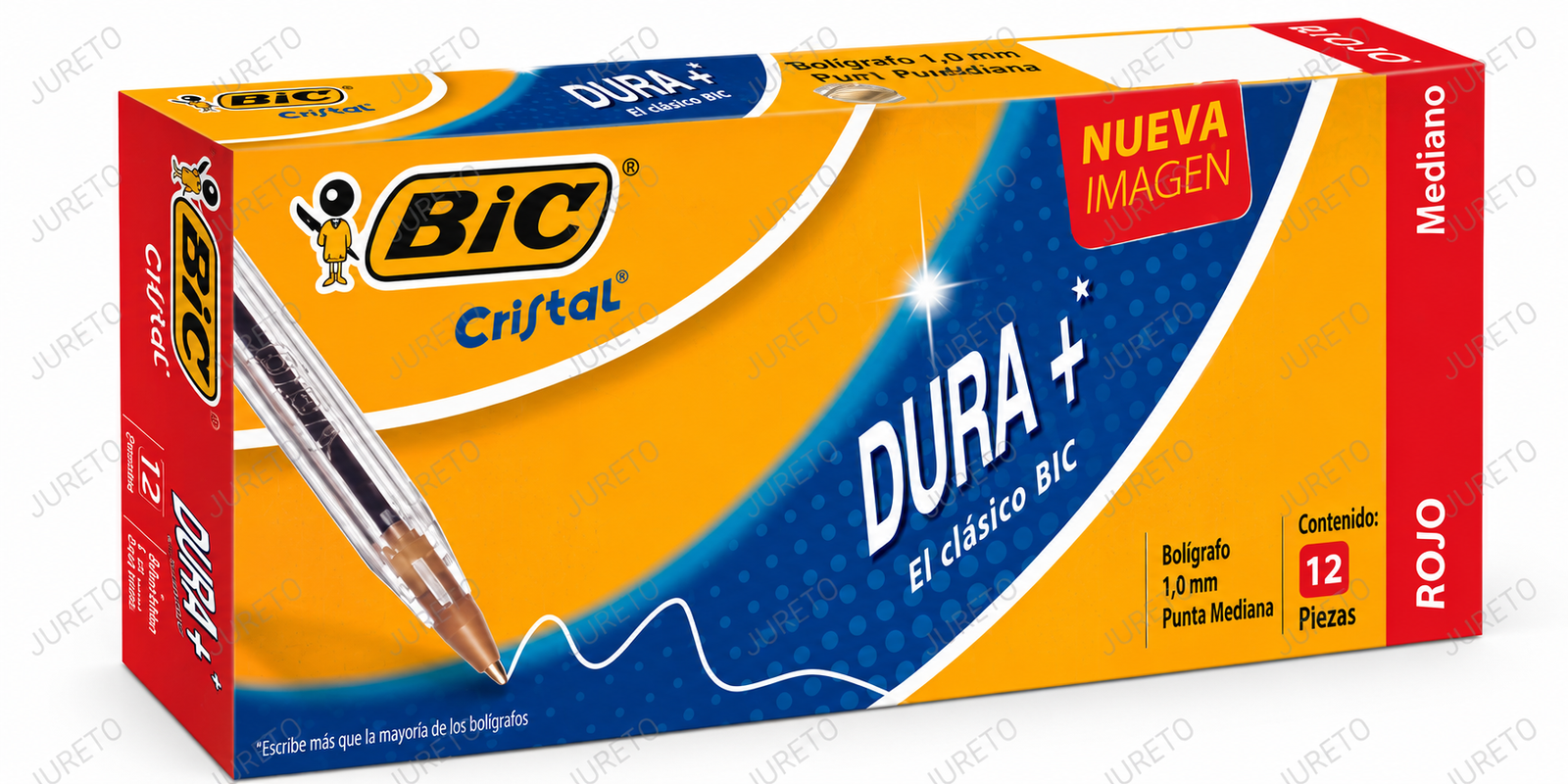 BOLIGRAFO CRISTAL PUNTO MEDIANO COLOR ROJO MARCA BIG